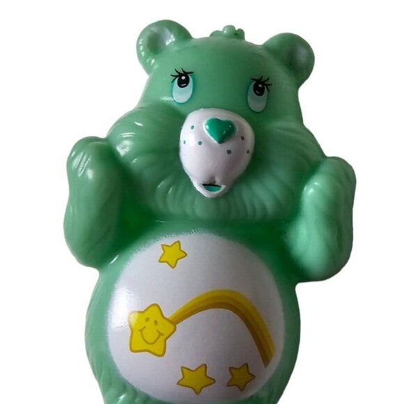Care Bears Wish Bear Figure Cake Pencil Topper 2004 TCFC Shooting Star Green Toy - Picture 3 of 5